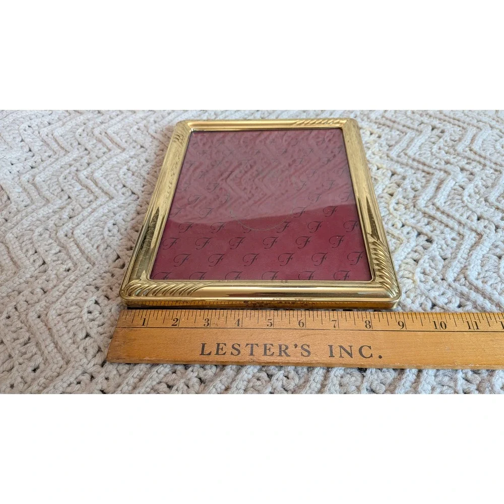 Fetco International Solid Brass 8x10 Photo Frame Gold Hand Polished Vintage